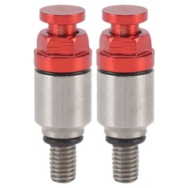 Fork Bleed Valve, High-Strength Professional Fork Bleed Valves, Pack of 2, Aluminium Alloy M5 x 0.8 for Motorcycles (Red)