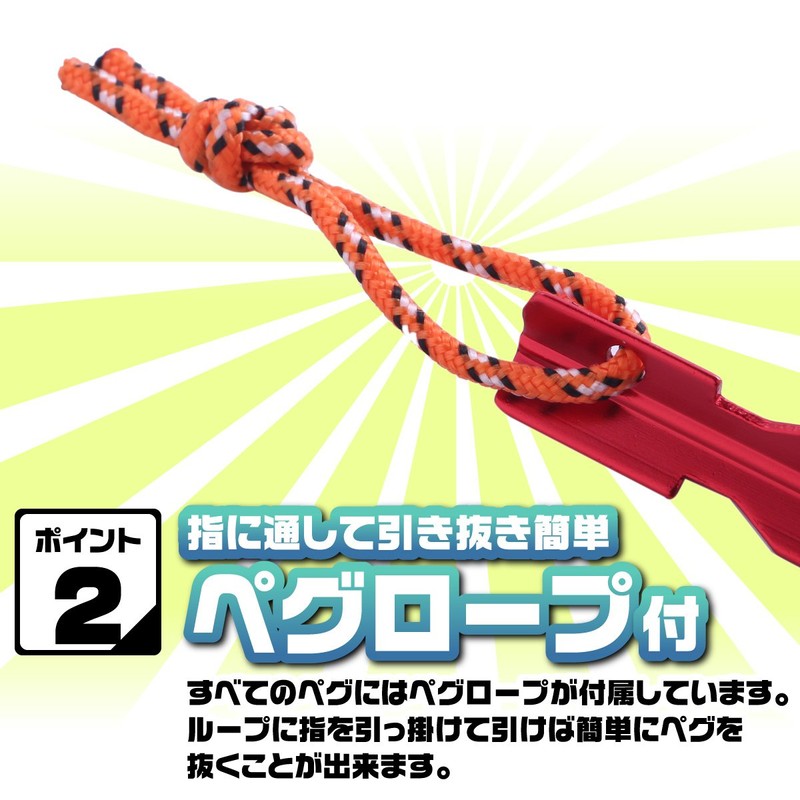 Umineko Tent Peg, Long, 7.9 inches (20 cm), Duralumin, 9.8
