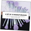 Mikinona 10pcs Makeup Brush Set Eye Shadow Foundation Blush Artificial