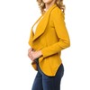 MINEFREE Women's Long Sleeve Classic Draped Open Front Lightweight Blazer