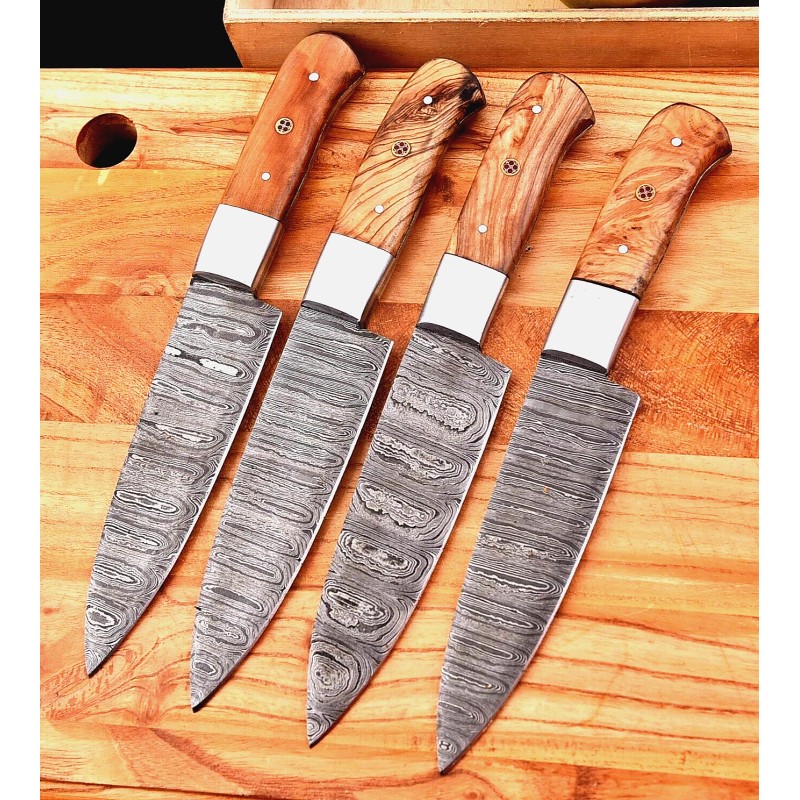 Damascus CUSTOM MADE HAND FORGED DAMASCUS STEEL CHEF STEAK KNIFE
