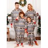 VNVNE Family Christmas Pajamas Matching Sets,Snowflake Print Xmas One-piece Pajamas,Long