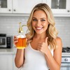 TIWPAJS Glass Coffee Syrup Dispenser 10oz, Syrup Bottles with Ribbed