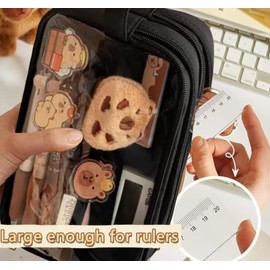 1Pc Cute Capybara Pencil Case,Capybara Wide Opening Mouth Pouch,Capybara Pencil Case Cute Pencil Case Aesthetic Capybara Pencil Box,Capybara Aesthetic Pencil Case,Transparent Capybara Cute Pencil Case