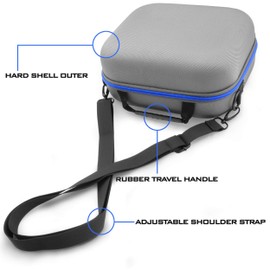 CASEMATIX Travel Case Compatible with Zoom H8 Handy Recorder - Hard Shell Carrier for Audio Recorder and Accessories with Adjustable Shoulder Strap, Padded Divider & Accessory Storage - CASE ONLY