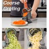 Lacusmare Rotary Cheese Grater with 3 Blades for Slicing, Coarse