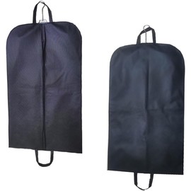 Black Suit Carrier - Reusable Garment Bag with Full Zipper, Perfect for Travel or Home Storage - Breathable Coat and Tuxedo Carrier