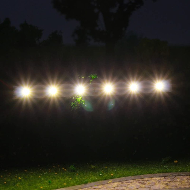 HUAZIZ 10 pieces 9-LED house lighting, 15 cm, warm white
