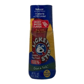 Lickety Stik Natural Liquid Pet Safe Dog Training Treat, Smoky Bacon Flavor, 1.69 fl oz
