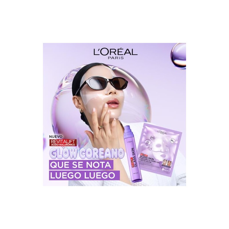 L’Oréal Paris Revitalift Glass Skin Mascarilla Hidrogel 1 pza EFECTO