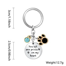 Tibond Dog Memorial Keying Gifts Sympathy Keychain Gifts for Loss of Dog for Women Men Key Chain Keying Gifts for Dog Mum Dog Dad Pet Memorial Keyring