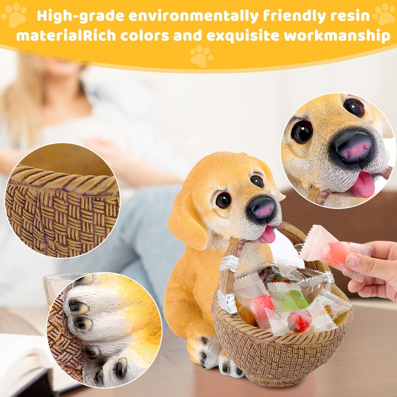VelluraCove Dog Candy dish Candy bowl, key bowl for entryway