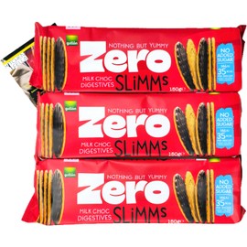 Gullón Zero Milk Choc Digestives Slimms, 150g x3 Packs, Kitchenfella 14 Day Healthy Eating Challenge Included