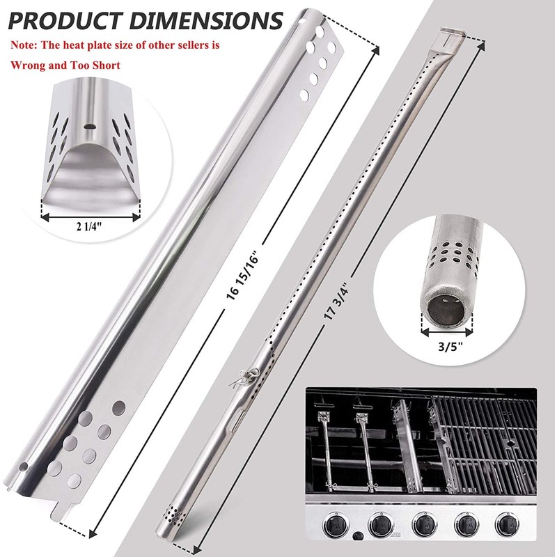 Criditpid Grill Replacement Parts for Charbroil 2 Burner 463625219, 463673519,