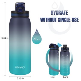 Opard Sports Water Bottle, 900 ml, Tritan Water Bottle, BPA-Free, Leak-Proof Sports Bottle for Children, Sports, Fitness, Bike, Football, Outdoor