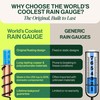WCRG Copper Rain Gauge for Yard, Wood Fence Steel Mount