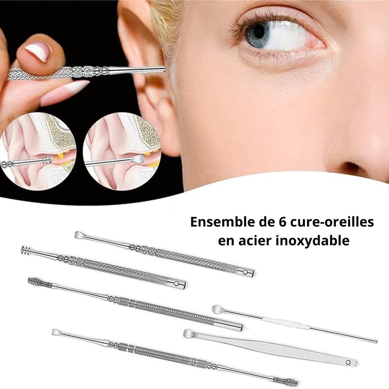 PARENCE. - 6 Piece Ear Cleaning Kit with Case -