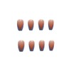 24pcs Medium Length Fake Nails French Light Blue Nude Pink