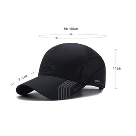 Croogo - Sombrero de secado rápido con protección UV UPF 50+ gorra de béisbol para verano, protección UV, para hombres y mujeres, Negro -, One Size