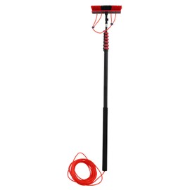 29.53ft Water Fed Pole Kit, Adjustable Length Solar Panel Cleaning Brush, Solar Panel Cleaning Kit Cleaner Tool with 65.62ft Hose and 180° Brush Head, Outdoor Window Washing Equipment Tool Kit
