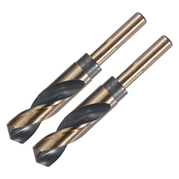 sourcing map 2pcs Reduced Shank Twist Drill Bits 22mm Black