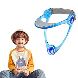 YGMXZL Neck Brace,Adjustable Cervical Collar Support and Back Posture Corrector Traction,Cervical Neck Traction Device,Lightweight Portable (Children Blue)