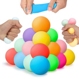 OGNI ORA 24 PCS Stress Balls for Adults and Kids Fidget Toys Party Bag Fillers for Kids Squeeze Sensory Fidget Toy Soft Squishy Ball for Anxiety Stress Relief