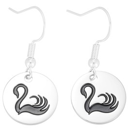 Keeper Of The Lost Cities Gifts Earrings Teens Women Black Keepers Kotlc Stuff Merch Swan Earrings, Medium, Stainless Steel, No Gemstone