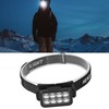LED Headlamp Motion Sensing IPX4 Waterproof 5 Gears Rotatable USB