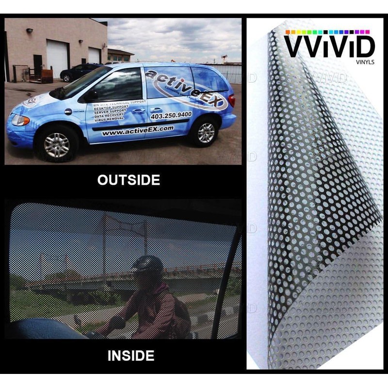 One-Way Perforated Vinyl Privacy Window Film Adhesive Glass Wrap Roll