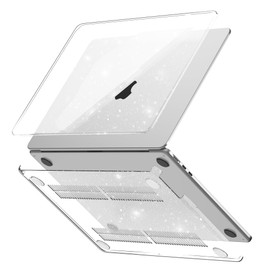 GPXIIZ Case Compatible with MacBook Air 13.6 Inch M4 M3 M2 Protective Case 2025 2024 2023 2022 Release A3240 A3113 A2681, Ultra Thin Hard Shell Snap Case Cover 13.6 Inches, Clear Glitter