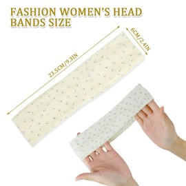 Floral Headband 8 PCS, Summer Headbands for Women, Non Slip Elastic Floral Hairbands, Wide Elastic, Yoga & Fitness Accessories