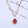 Allereya Boho Erstellt Rubin Halskette Rubin Teardrop Halskette Rot Kristall