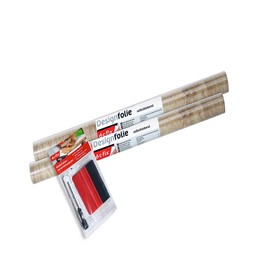 d-c-fix 346-0668-2PKA Decorative Self-Adhsive Film, Ribbeck Oak, 17" x 78" Roll, 2-Pack with Applicator