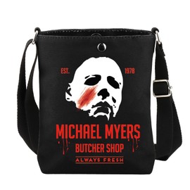 AKTAP Horror Movie Merchandise Gifts Michael Butcher Shop Always Fresh Crossbody Bag TV Show Inspired Horror Gifts for Fans (Fresh Crossbody Bag)