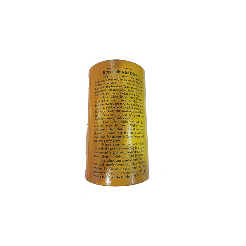 NuNu's Original All Purpose Cajun Seasoning, 8 Ounce Shaker (Pack