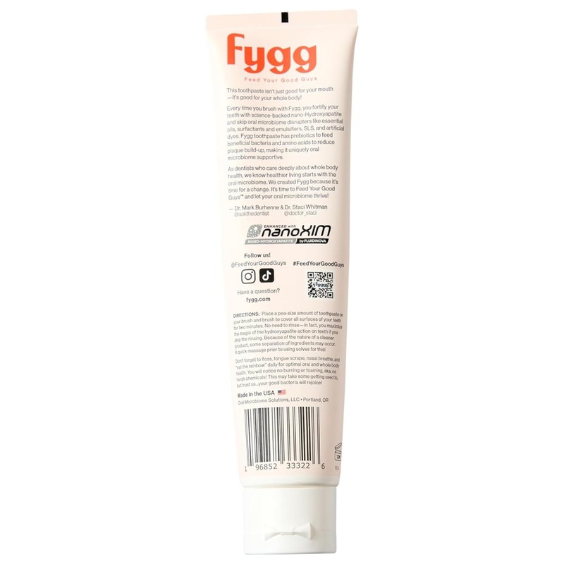 Fygg Fluoride-Free Toothpaste with Prebioitics – Coconut Cream Flavor (4oz)