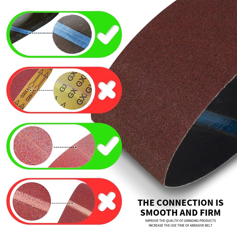 100x560mm Sanding Belt Assorted Pack, 10 Pcs (2 Each of