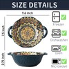 Ronanemon Bohemia Large Bowls with Handle, 40 oz Ceramic Soup