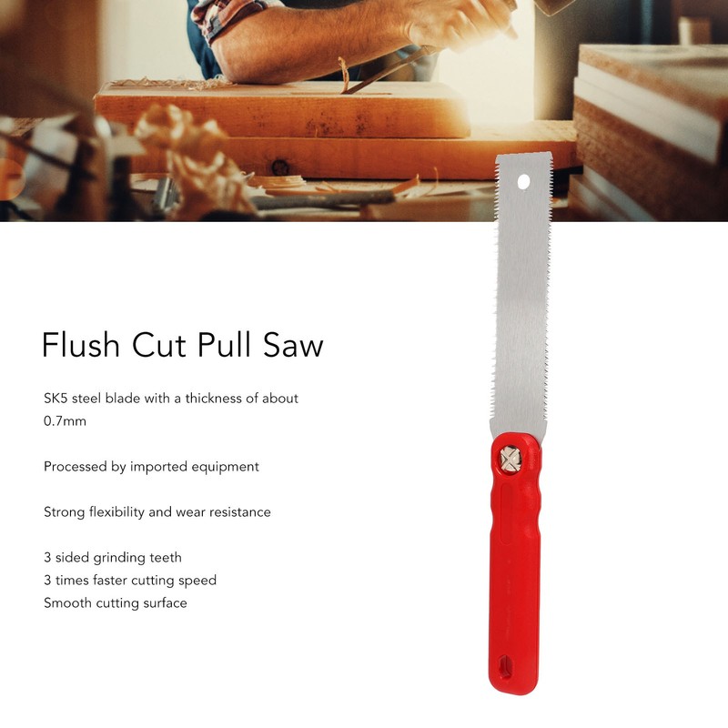 Flush Cut Pull Saw Japanese Small 2 Edge Sided Plastic