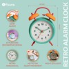 FISURA Analogue alarm clock multicolour without ticking. Alarm clock with