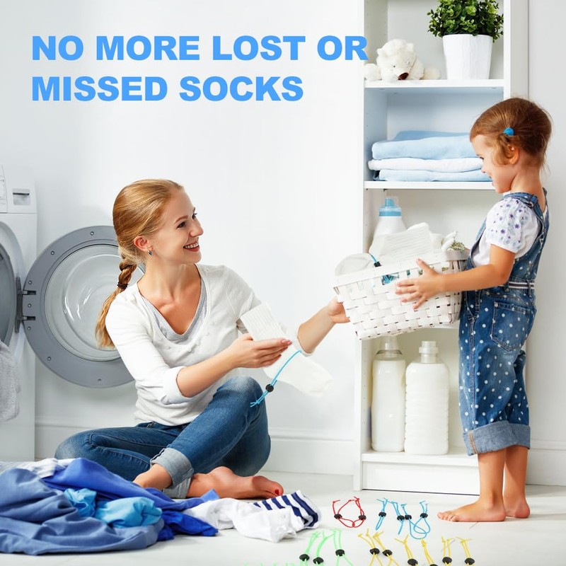 Sock Clips Locks Your Socks,Laundry Sock Holder and Tie Clips,Stocking