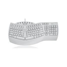 Perixx PERIBOARD-512W Periboard-512 Ergonomic Split Keyboard - Natural Ergonomic Design - White - Bulky Size 19.09"X9.29"X1.73", US English Layout