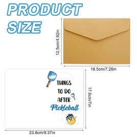 Funny Pickleball Birthday Card, Premium Paper Things To Do After Pickleball Card with Envelope Sport Themed Birthday Pun Greeting Card Ideal Gifts for Women Men Pickleball Lovers