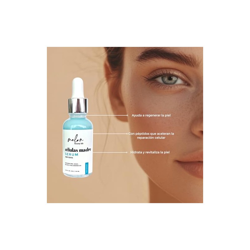 Serum Células Madre Serum con Péptidos, Espirulina Azul y Ácido