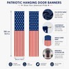 American Flag Hanging Banner for Patriotic Decor – Polyester Porch