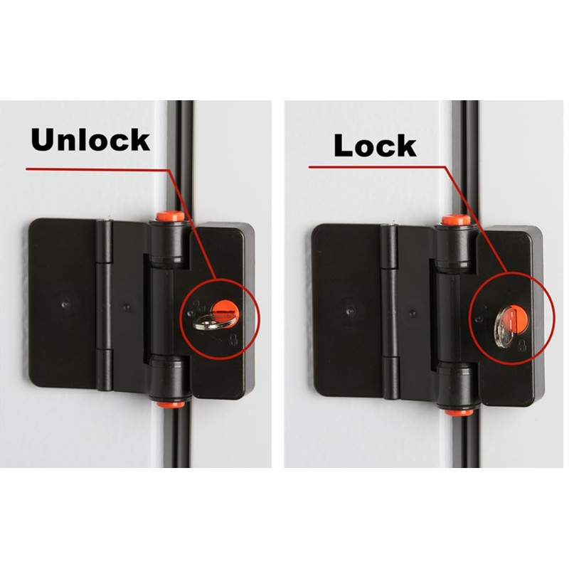 Refrigerator Adhesive Locks Double Button Fridge Door Lock with Key,