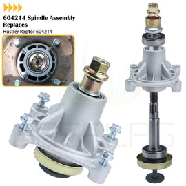 BOSFLAG 3 Pack 604214 Spindle with 603988 Pulley 791988 Belt Replaces Hustler 604214 Spindle for Hustler Raptor 52 inch Deck Spindle, Hustler Raptor 52 inch Blades, Hustler Raptor 52 inch Spindle Kit