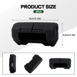 vvag 2PCS Car Seat Belt Buckle Covers, Anti-Scratch Silicone Seatbelt Clip Protective Cover for Car Safety, Soft & Durable Buckle Protector Car Accessories for Men Women (Black)