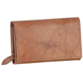 Women's Purse Genuine Leather RFID 18 Slots XXL Compartment Zip Compartments Purse Purse, light brown, Classic